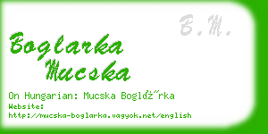boglarka mucska business card